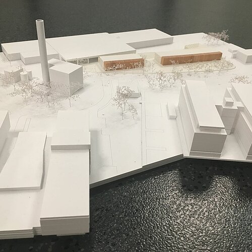 Paper model of the new EMV laboratory at vista