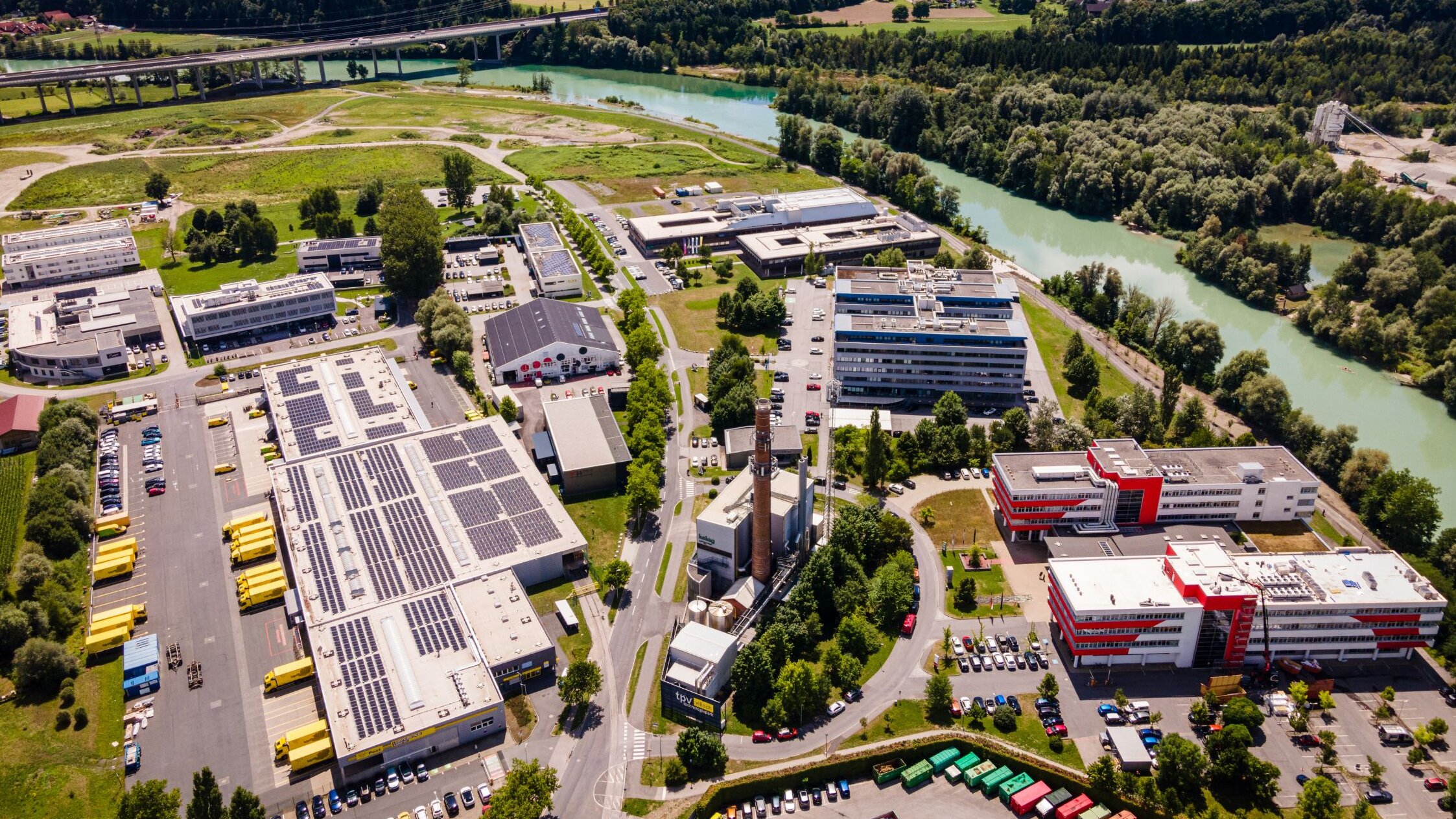 Wirtschaftsstandort tpv aus der Vogelperspektive