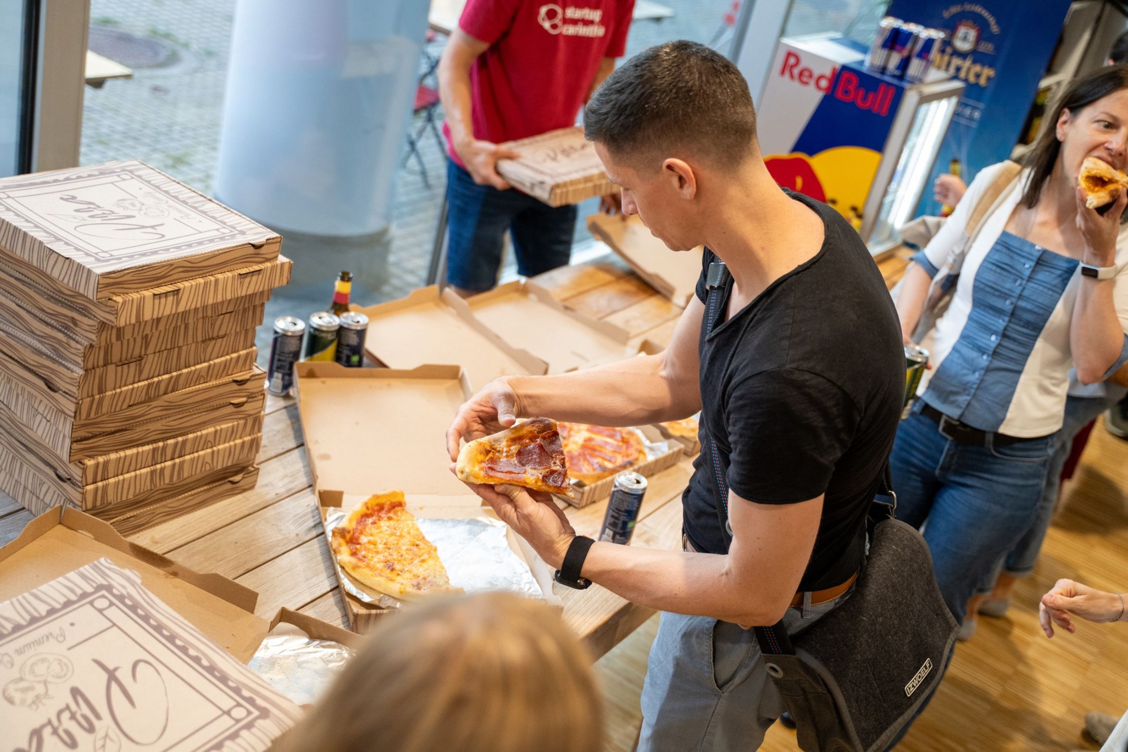 Pizzabuffet at the Fuckup Nights Villach